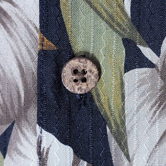 Jos A Bank 100% Silk Hawaiian Shirt XL Floral Tropical Short Sleeve Casual Vacy - Picture 5 of 11